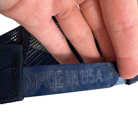 New Vintage US American Legion Denim Trucker Hat Snapback Mesh Made In USA 80s - Picture 6 of 7